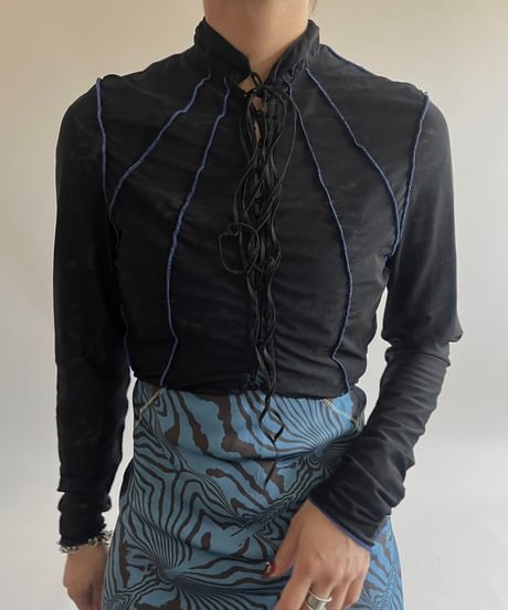 【USED】 Design L/S Sheer Top  / 250517-009