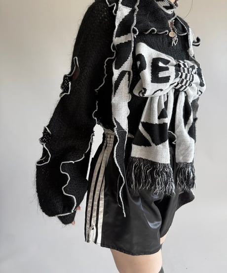 【RE;CIRCLE】 RE Mellow Ribbon Knit Top + Muffler  /  250123-006