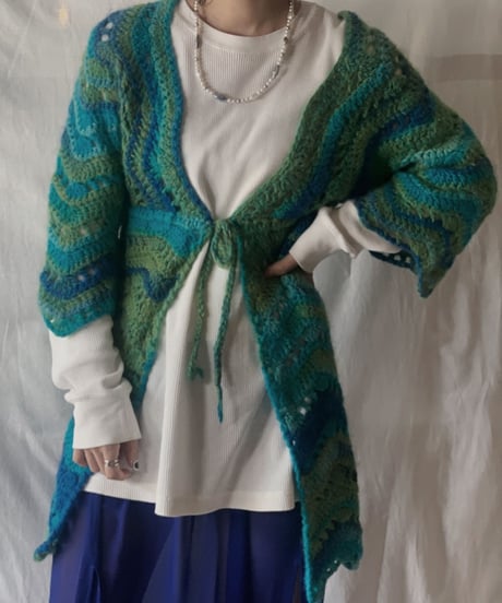 【USED】  L/S Crocket Knit Cardigan/210303-028