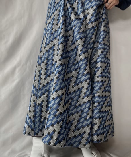 【USED】 Shiny Poly Long Skirt/210921-024