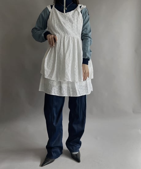 【USED】 White Cotton Top Camisole One-piece / 230318-006