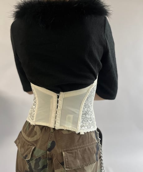 【USED】 Lace Patterned Corset Top /250104-046