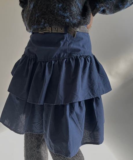 【USED】 Made in USA Tiered Mini Skirt /250111-021