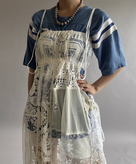 【RE;CIRCLE】RE Crochet Patch Camisole One-Piece/240829-005
