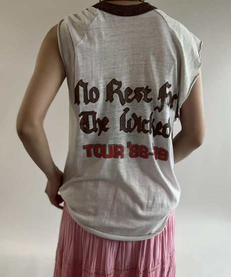 【USED】 80's OZZY OSBOURNE Cutoff Tour T-Shirt /250621-023