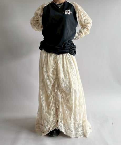 【RE;CIRCLE】 RE Lace Switching Raglan T-Shirt / 250605-008