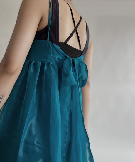 【RE;CIRCLE】 RE Sheer Blue Camisole One-piece / 220721-006