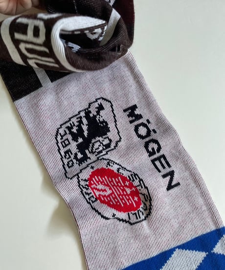 【USED】 Knit Soccer Muffler Brown × Blue / 230206-026