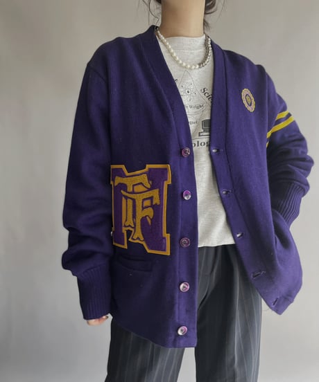 【RE;CIRCLE】 RE Wappen Acrylic Cardigan / 221222-030