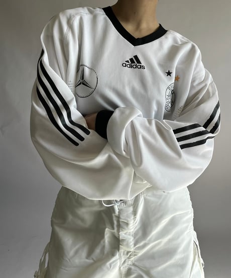 【USED】 adidas DEUTSCHER L/S Soccer Shirt Mercedes-Benz /241207-038