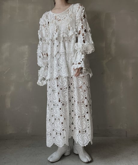 【RE;CIRCLE】 RE Crochet L/S One-piece④/20220317-024