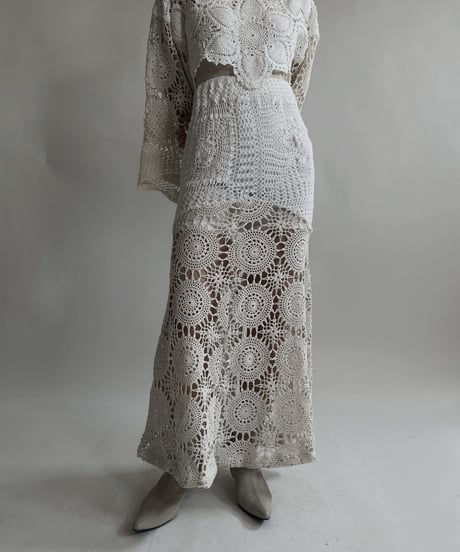 【RE;CIRCLE】 RE Crochet Lace Mermaid Skirt / 220427-018
