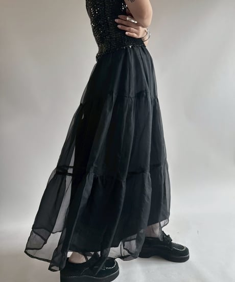 【USED】 Sheer Long Skirt / 250705-021
