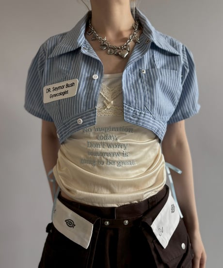 【Chinatsu Aoyama】 RE Makers Shirt Stripe/ 260702-029