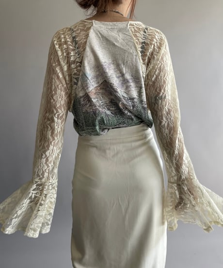 【USED】 Lace Patterned top /241006-023