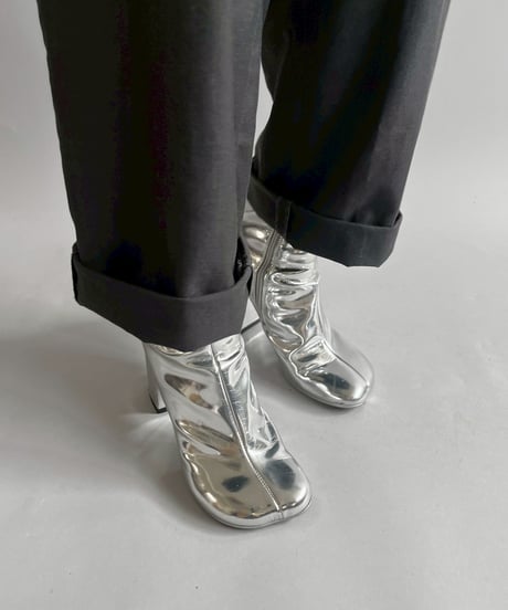 【USED】 MM6 Maison Margiela Silver Metallic Boots / 251027-004