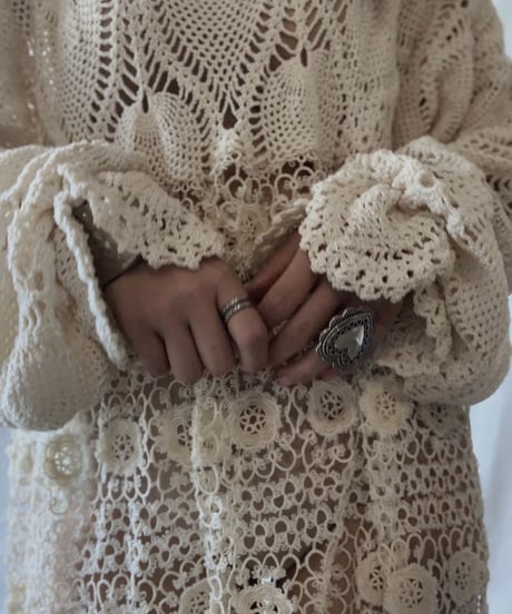 【RE;CIRCLE】 RE Crochet L/S One-piece/210611-027