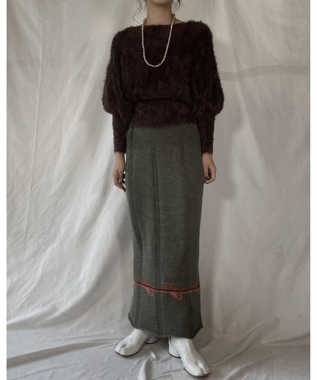 【USED】    Shaggy Knit Top/211216-022