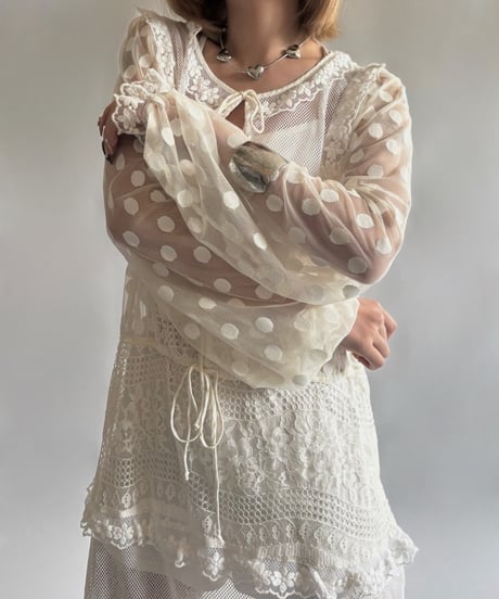 【USED】 Lace Patterned Long One-Piece/250906-025