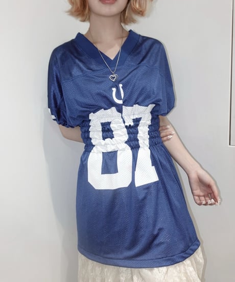 【RE;CIRCLE】 Shirring Football Shirt  /  250522-006