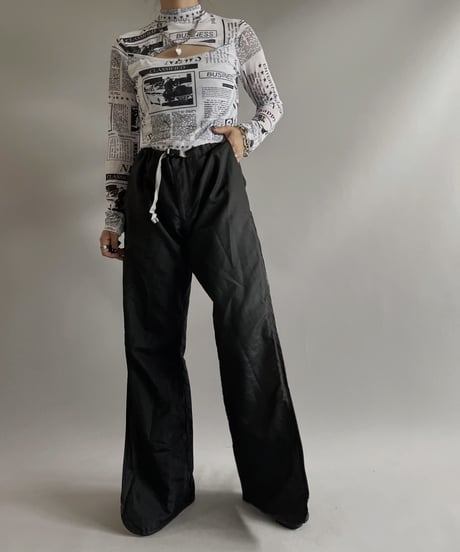 【USED】  L/S Patterned Power net top / 230916-028