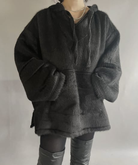 【RE;CIRCLE】 RE Mohair Mexican Hoodie Black / 230105-002