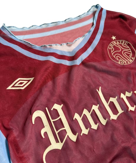 【NEW】Chinatsu Aoyama × UMBRO Tule Tee Burgundy  /  250315-002
