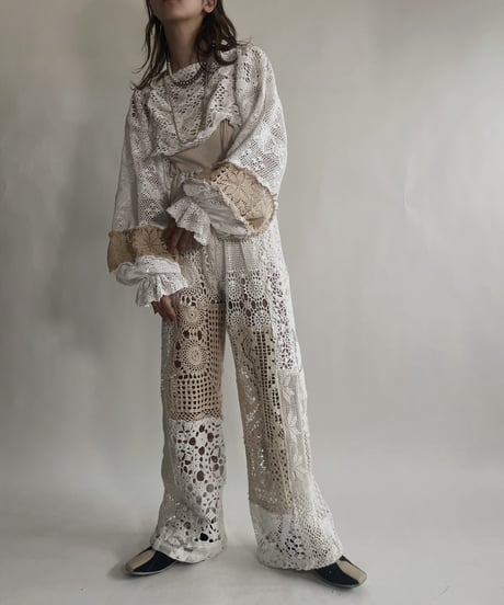 【RE;CIRCLE】 RE Crochet Cord Top / 220623-016