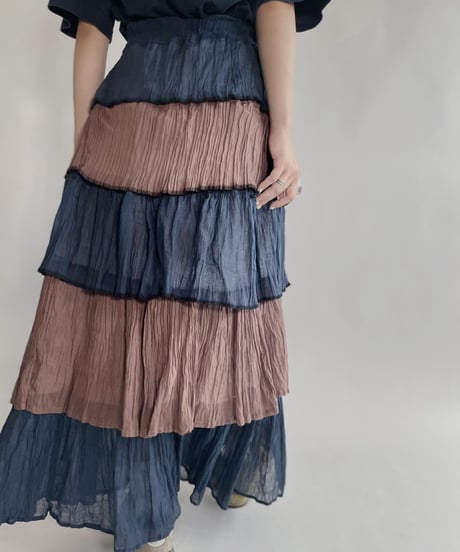 【RE;CIRCLE】 RE Tiered skirt / 220723-005