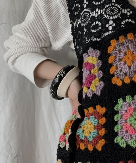 【RE;CIRCLE】 Remake Granny Knit N/S One-piece①/210331-011