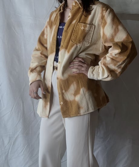 【RE;CIRCLE】Tie Dye Dyeing Corduroy shirt③ /210226-007