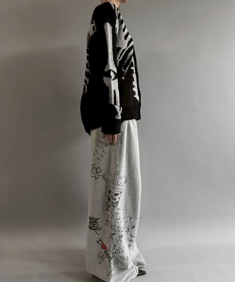 【USED】 Skeleton Print Cardigan /251101-007