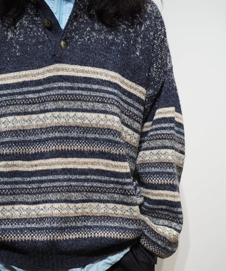 【USED】  Patterned Knit Top /240205-008