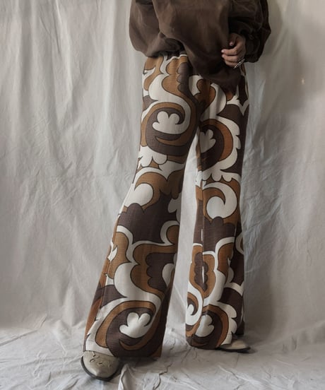 【RE;CIRCLE】 RE Antique Curtain Flare Pants①/ 210613-007