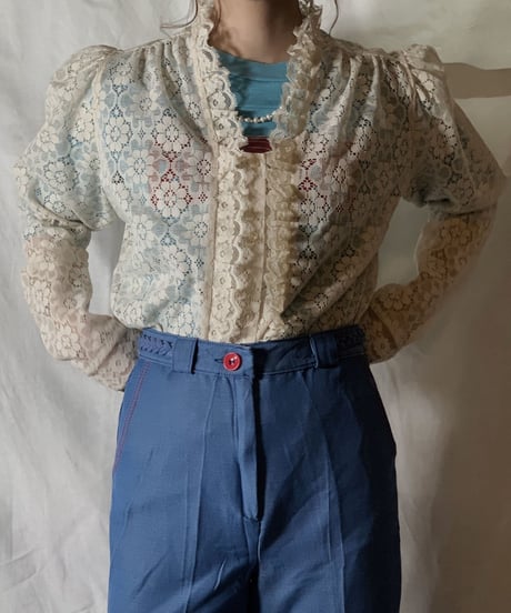【USED】  Long Sleeve Lace Shirt/210310-027