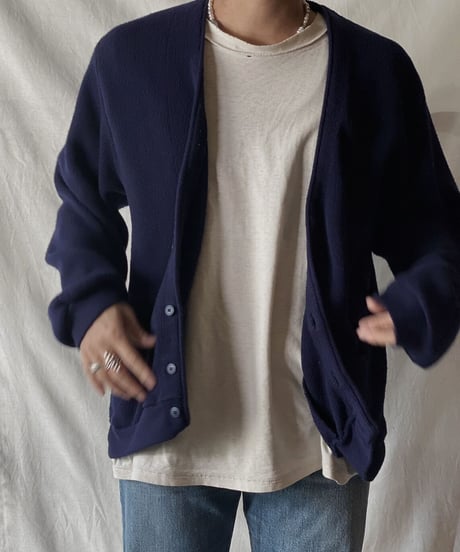 【USED】  Acrylic Knit Cardigan④/210304-006