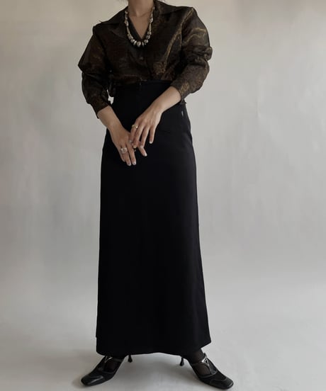 【USED】 Poly Long Skirt / 220528-014