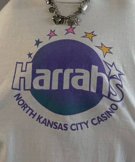 【USED】 90's Made in USA FRUIT OF THE LOOM Harrah's T-Shirt / 260607-020