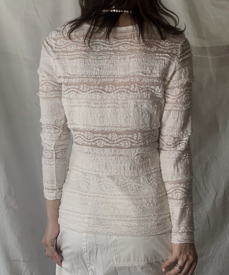 【USED】 Lace Long Sleeve Top/210421-028