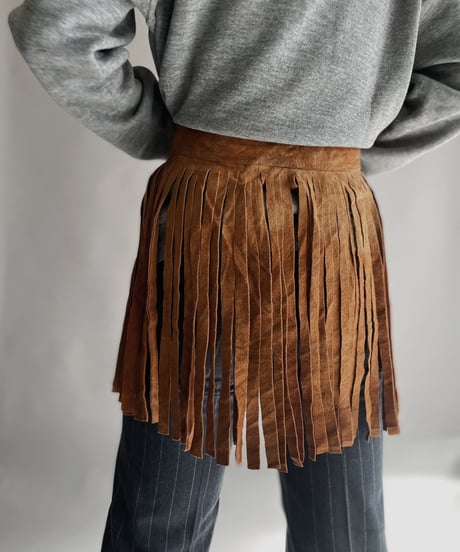 【USED】 Suede Fringe Skirt / 230128-008