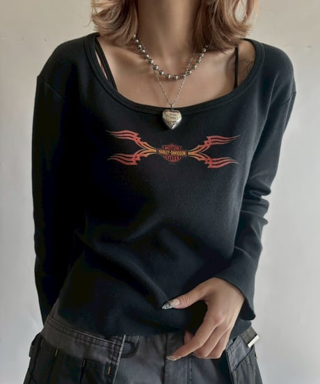 【USED】03's  HARLEY DAVIDSON L/S T-shirt / 251004-020