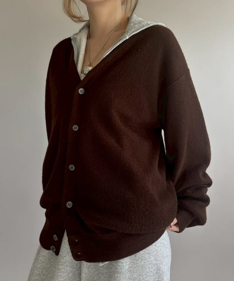 【USED】 Made In USA J.C.Penny The Fox Sweater Acrylic Cardigan / 260110-001