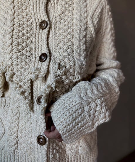 【RE;CIRCLE】 Fringe Cable Knit Cardigan ① / 201112-025