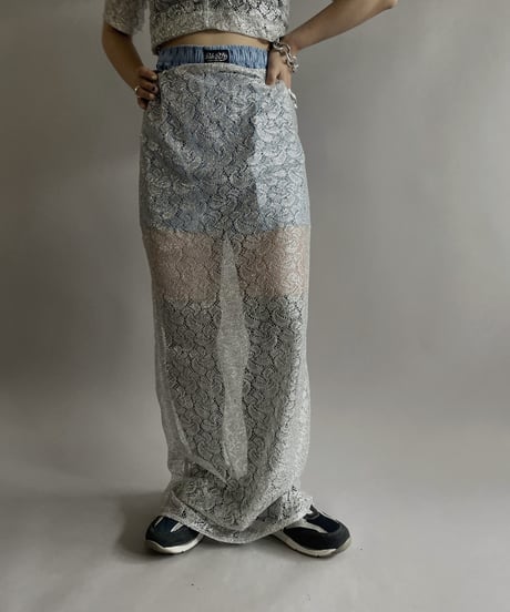 【USED】BRYAN and JOHNNY Lace Patterned Lame Set Up /240421-016