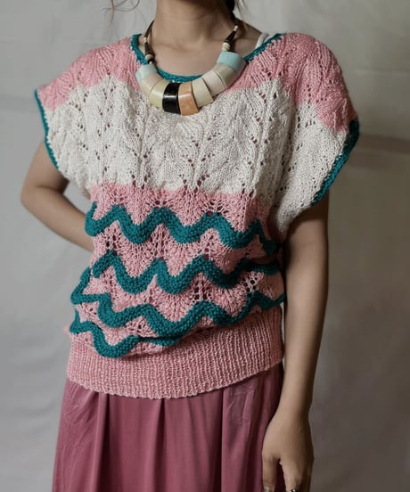 【USED】  Crochet S/S Top②/20210819-020