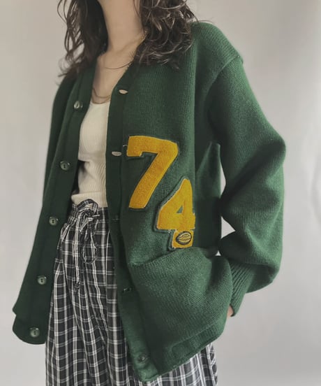 【USED】  Lettered Cardigan / 221105-008