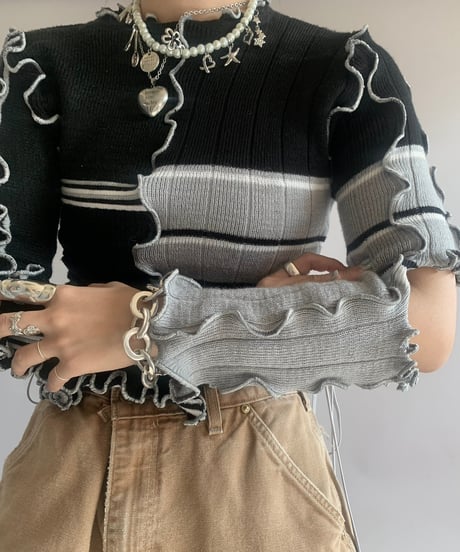 【RE;CIRCLE】 RE Mellow knit Top /  241121-003