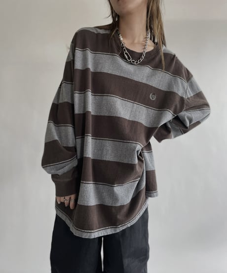【USED】 Chaps Long Sleeved Striped T-shirt / 220618-014