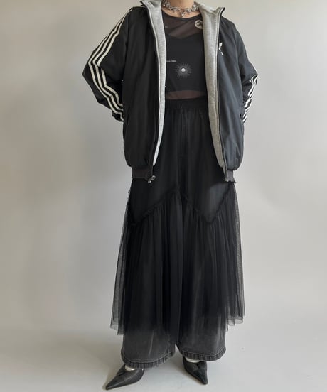 【USED】 adidas Padded Reversible Hooded Nylon Jacket /241228-010