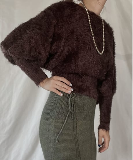 【USED】    Shaggy Knit Top/211216-022
